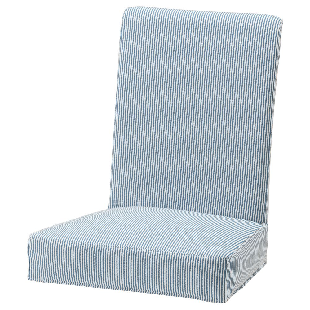 Чехол на стул ХЕНРИКСДАЛЬ, Ремваллен синий/белый - схема-чертеж с размерами