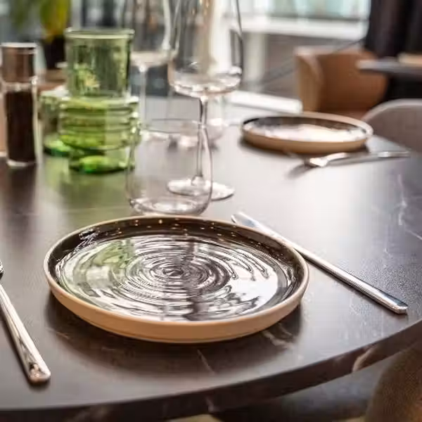 MARIEDAMM Стол - чёрный под мрамор 105 см - фото 5