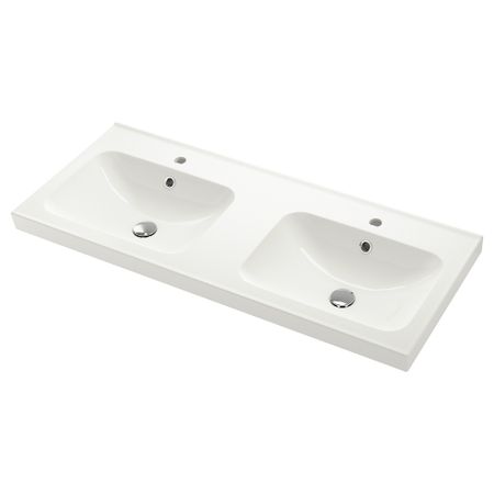 Двойная раковина, белый, 122x49 см IKEA ORRSJÖN 305.450.71