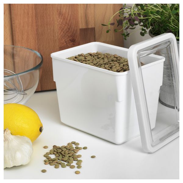 Контейнер + крышка для сухих продуктов ТИЛЛЬСЛУТА, белый (15x11x12 см) - фото 2