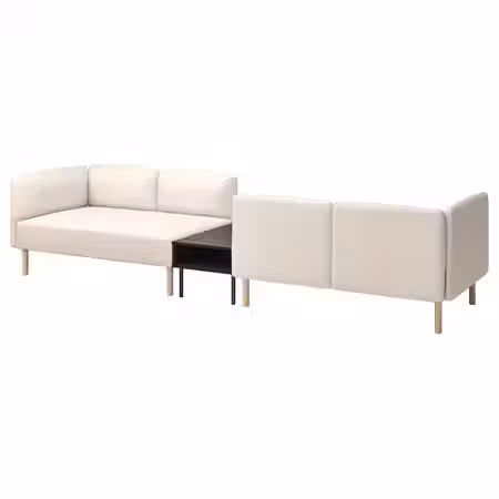 LILLEHEM 4-м модульный диван со столиком - Vissle бежевый/дерево
