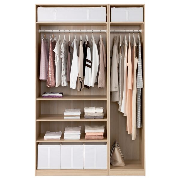 Гардероб, под беленый дуб, Meråker серый, 150x60x236 см IKEA PAX ПАКС 491.194.70 - схема-чертеж с размерами