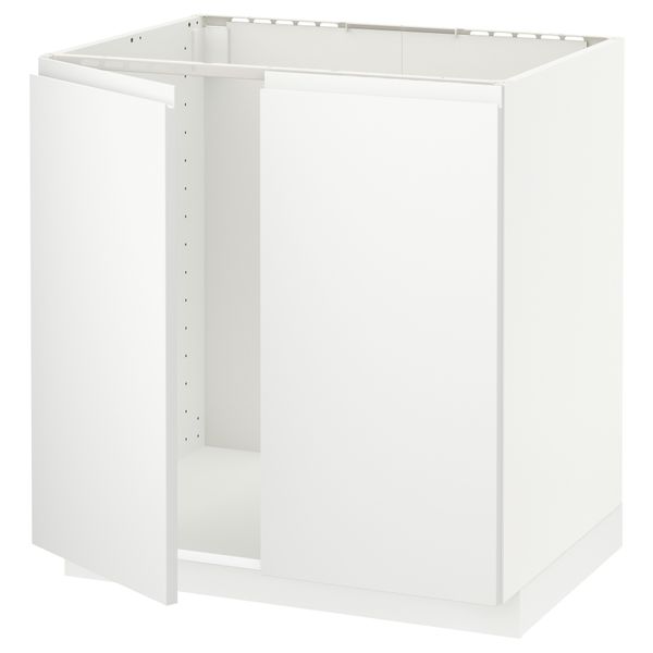 Напольный шкаф для мойки + 2 двери, 80x60 cm IKEA METOD МЕТОД 694.589.92 - фото 1