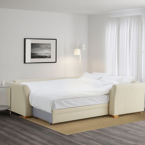 Угловой диван-кровать c модулем для хран, пр, Глосе/Бумстад бежевый IKEA GESSBERG ГЕССБЕРГ 503.777.45 - фото 5