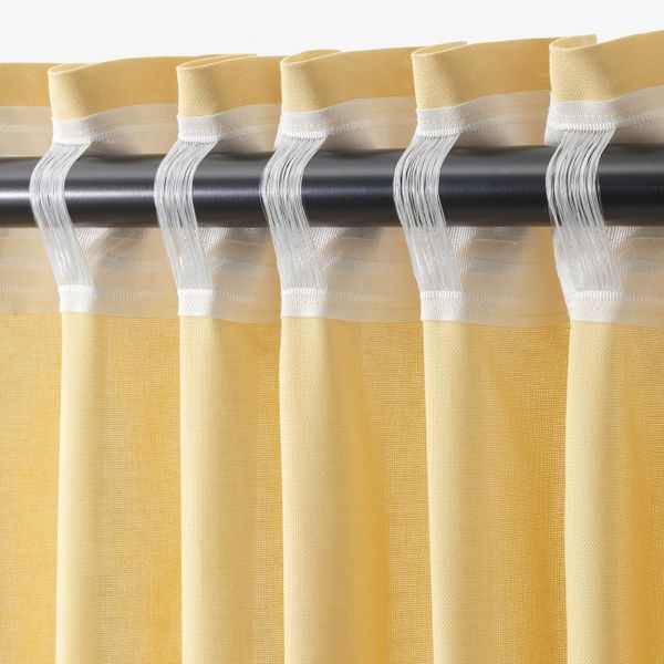 Гардины, 2 шт., светло-желтый 145x300 см IKEA ANNALOUISA АННАЛУИЗА 604.430.09 - схема-чертеж с размерами