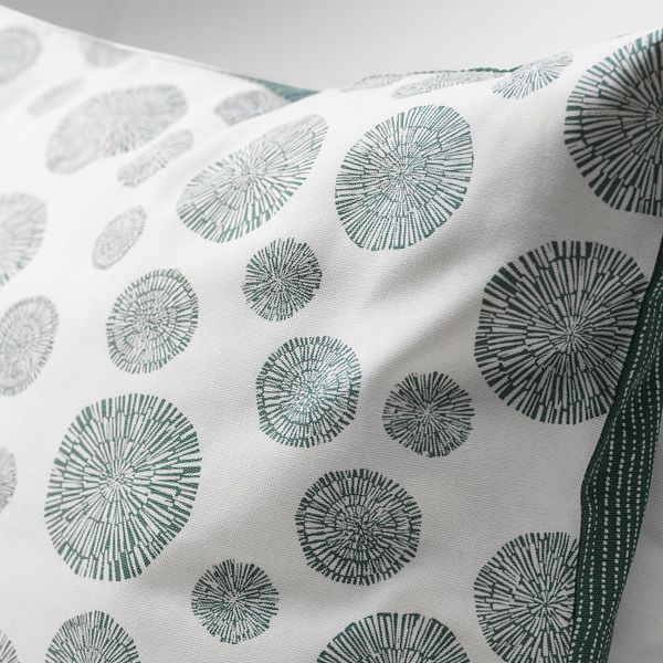 Чехол на подушку, бел/зелен, 50x50 см IKEA ТРОДПАЛЬМ 504.094.97 - фото 3