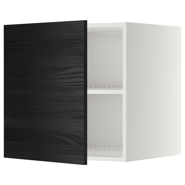 Верхний шкаф на холодильник/морозильн, белый, Тингсрид черный 60x60 см IKEA МЕТОД 092.247.55 - схема-чертеж с размерами