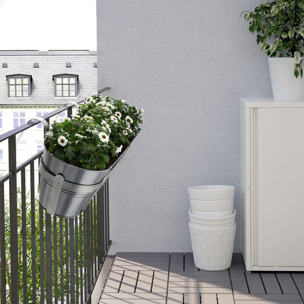 Ящик для цветов с держ, для дома, улицы оцинковка 51x19 см IKEA СОККЕР 204.523.26 - фото 2