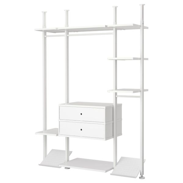 Гардероб, комбинация, белый 178x51x222-350 см IKEA ELVARLI ЭЛВАРЛИ 892.039.71 - фото 1