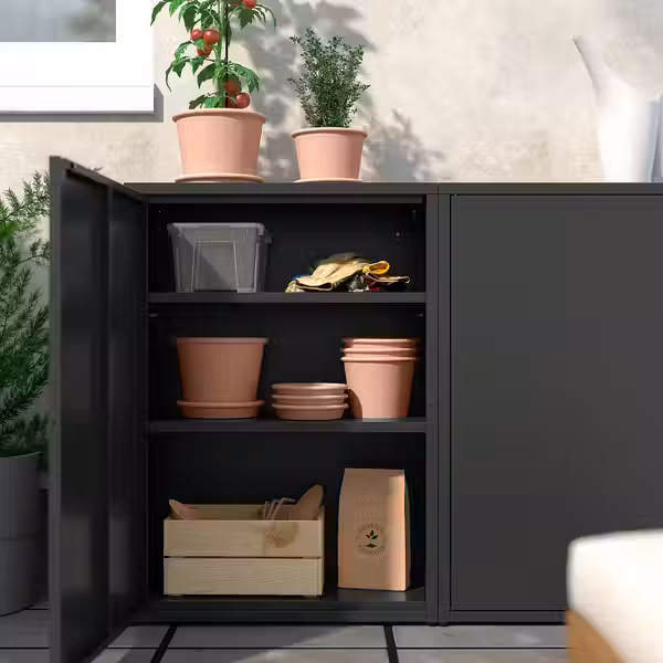 SUNDSÖ СУНДСЁ Шкаф - антрацит для сада/для дома 60x35x86 см - фото 2