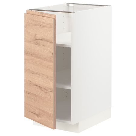 Напольный шкаф с полками, 40x60 см, белый, Voxtorp под дуб IKEA METOD МЕТОД 694.624.23