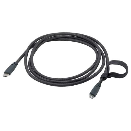 Кабель USB тип C – lightning, темно-серый 1.5 м IKEA LILLHULT ЛИЛЛЬХУЛЬТ 804.859.27