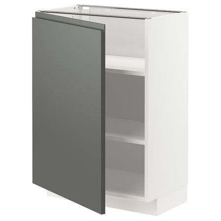 Напольный шкаф с полками, белый/Воксторп темно-серый 60x37 см IKEA METOD МЕТОД 794.473.66