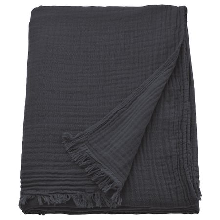 Плед, 150x200 см, антрацит IKEA VALLKRASSING ВАЛЛКРАССИНГ 805.526.29