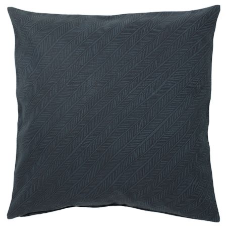 Чехол на подушку ЮППЕРЛИГ, темно-синий, в полоску (50x50 см)