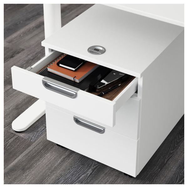 Тумба с ящиками на колесах ГАЛАНТ, белый (45x55 см) - фото 4