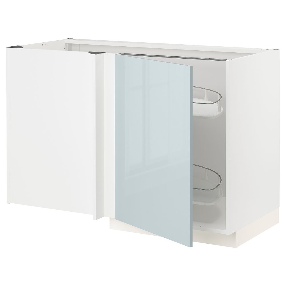 Угловой Напольный шкаф с выдвижной секцией, 128x68 cm IKEA METOD МЕТОД 094.795.58 - фото 1