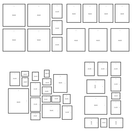 Стенной шаблон, 4 шт. МОТТЭБЮ