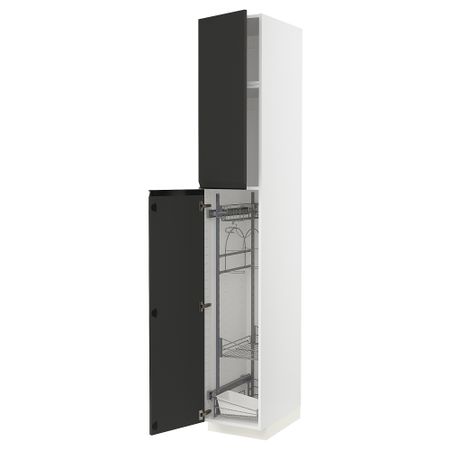 Высокий шкаф с отделением для аксессуаров для уборки IKEA METOD МЕТОД 794.932.02