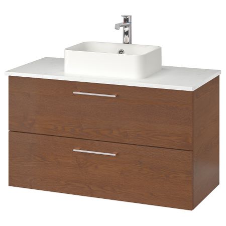 Шкаф со столешницей 45x32 раковина, 102x49x72 cm IKEA HÖRVIK ХОРВИК, GODMORGON ГОДМОРГОН, TOLKEN ТОЛКЕН 793.225.16