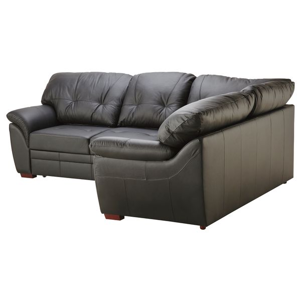 Диван-кровать угловой БЬЁРБУ, правый, черный - фото 1