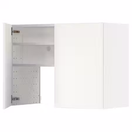 METOD Навесной шкаф д/вытяжки/полка/дверь - белый/Havstorp бежевый 80x60 см