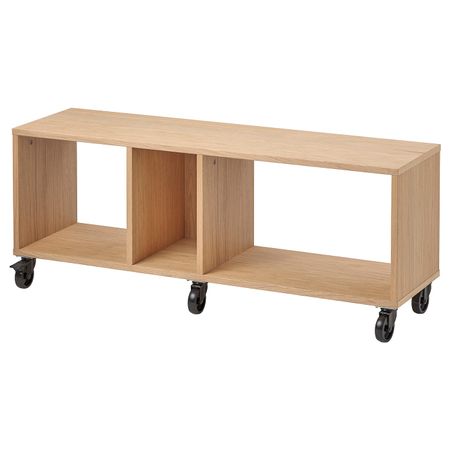 Скамья на колесиках, дубовый шпон 120x34 см IKEA RÅVAROR РОВАРОР 104.573.10