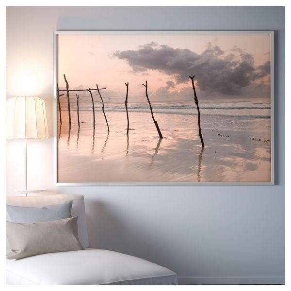 Картина с рамой БЬЁРКСТА, Рассвет в Африке, цвет алюминия (200x140 см) - фото 2