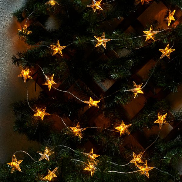 Гирлянда, 24 светодиода, звезда мигающий для сада золотой IKEA STRÅLA СТРОЛА 105.631.41 - фото 4
