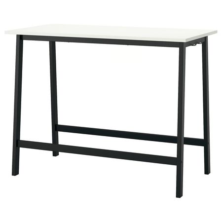MITTZON Конференц-стол - белый/чёрный 140x68x105 см
