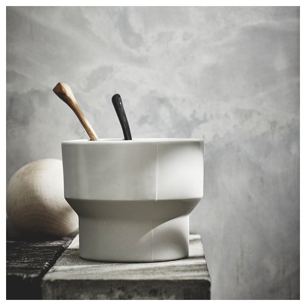 Кашпо, ручная работа белый с оттенком IKEA ХАНТВЕРК 104.499.33 - фото 3