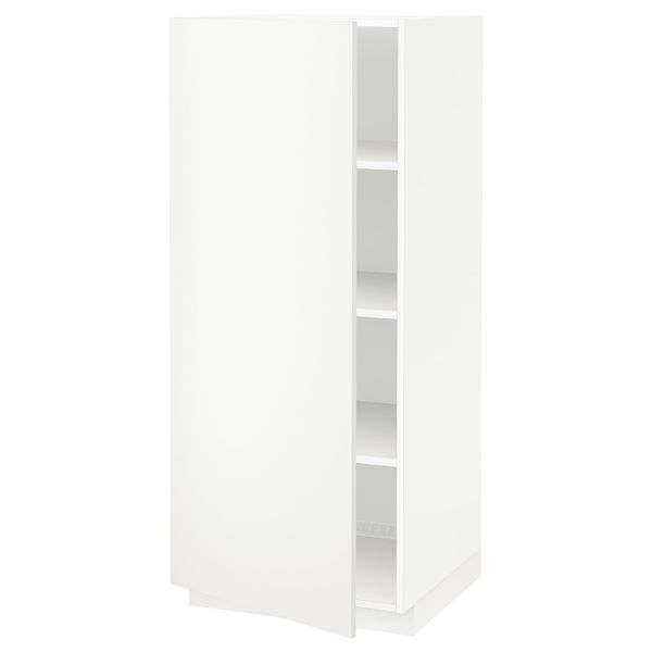 Высокий шкаф с полками, белый/Хэггеби белый 60x60x140 см IKEA METOD МЕТОД 592.262.76 - схема-чертеж с размерами