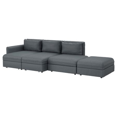 4-местный диван-кровать ВАЛЛЕНТУНА, Хилларед темно-серый