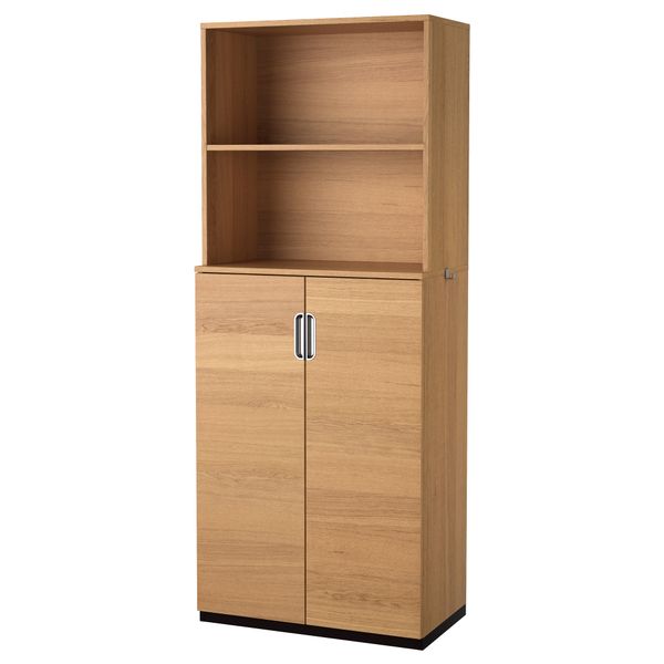 Комбинация для хранения с дверцами ГАЛАНТ, дубовый шпон (80x200 см) - фото 1