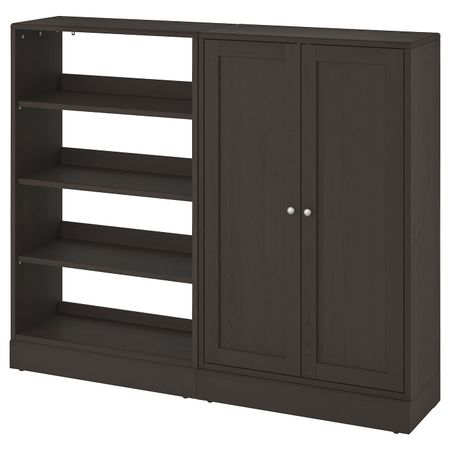 Комбинация для хранения, темно-коричневый 162x37x134 см IKEA HAVSTA ХАВСТА 492.659.04