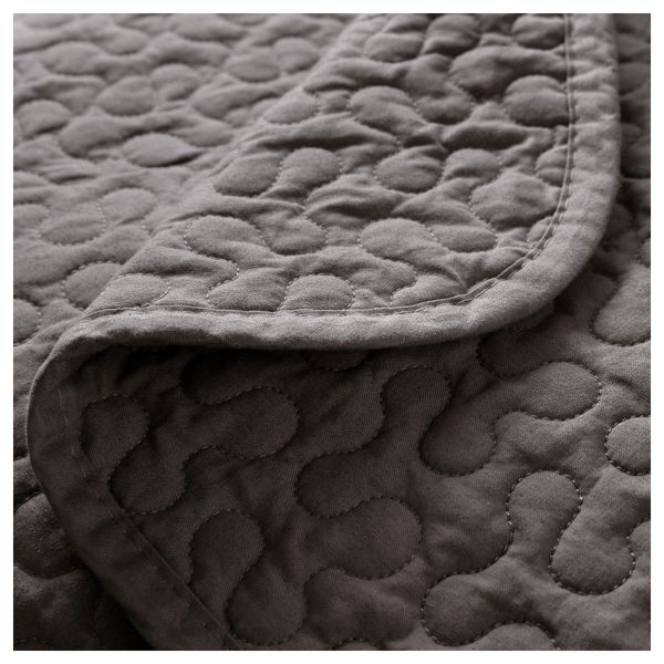 Покрывало и 2 чехла на подушку АЛИНА, темно-серый - фото 2