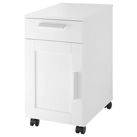 Тумба с ящиками на колесах, белый 35x68 см IKEA BRIMNES БРИМНЭС 904.784.36