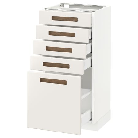 Напольный шкаф с 5 ящиками МЕТОД / МАКСИМЕРА, белый, Мэрста белый