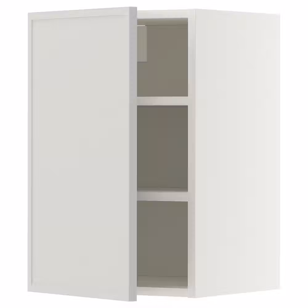 METOD Навесной шкаф с полками - белый/Aspudden светло-серый 40x60 см - фото 1