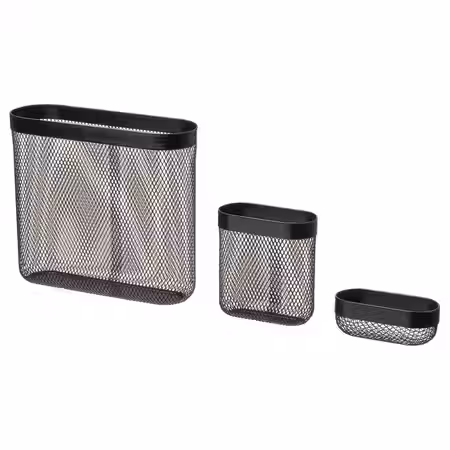 SKÅDIS Корзина для хранения, 3 шт. - чёрный