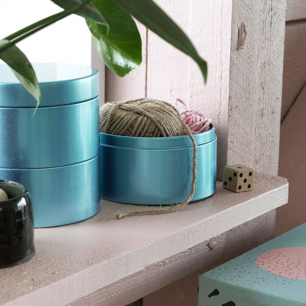 Декоративная коробка, синий 17x12 см IKEA ЛАНКМОЙ 604.362.97 - схема-чертеж с размерами