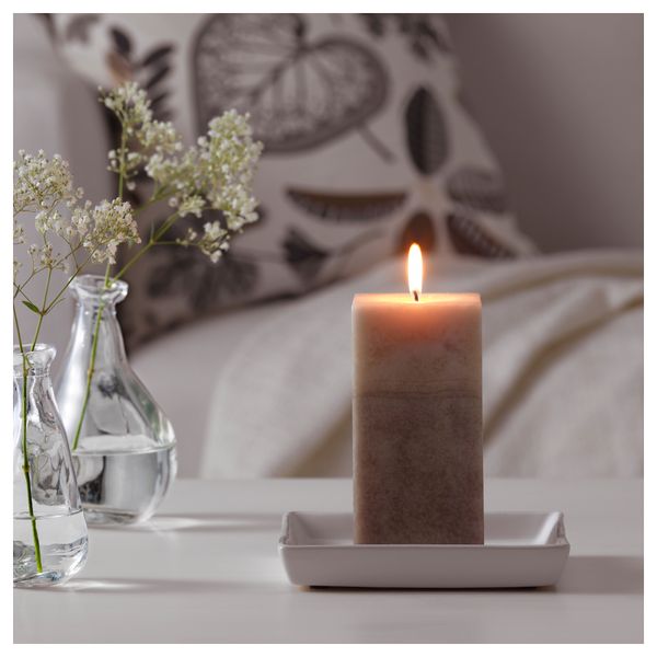 Формовая свеча, ароматическая АНСОКА, Ваниль, бежевый (14 см) - схема-чертеж с размерами