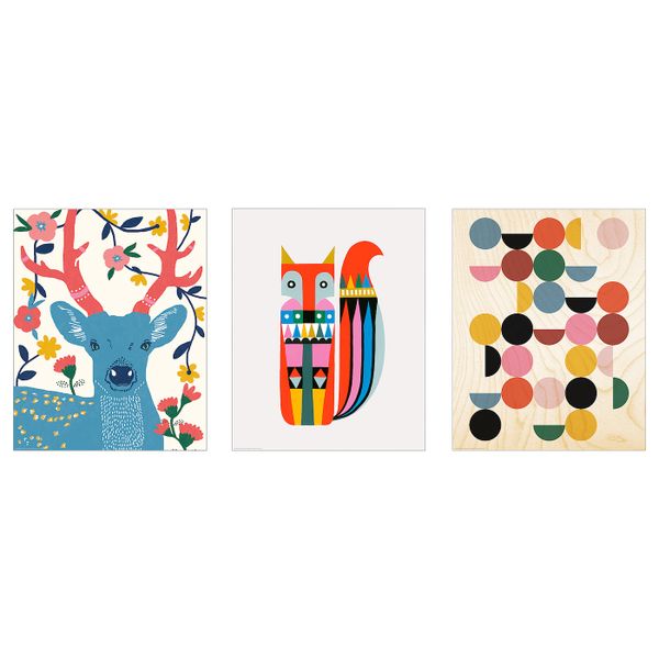 Постер, Синий олень 40x50 см IKEA БИЛЬД 404.782.74 - фото 1