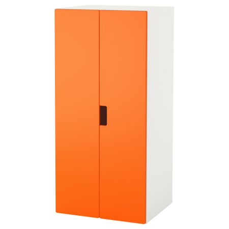 Комбинация для хранения с дверцами СТУВА, белый, оранжевый (60x50x128 см)