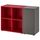 Комбинация шкафов с ножками, темно-серый/красный 105x35x72 см IKEA ЭКЕТ 092.864.56