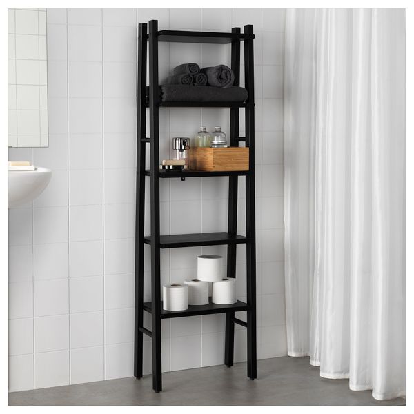 Стеллаж ВИЛЬТО, черный (46x150 см) - фото 2