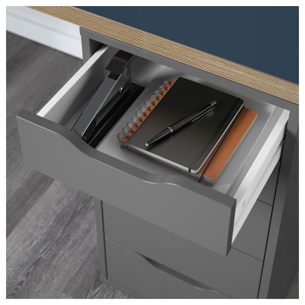 Стол ЛИННМОН / АЛЕКС, синий, серый (150x75 см) - фото 3