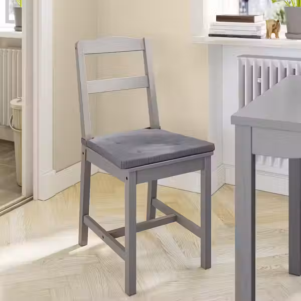 JUSTINA Подушка на стул - серый 42/35x40x4 см - фото 3