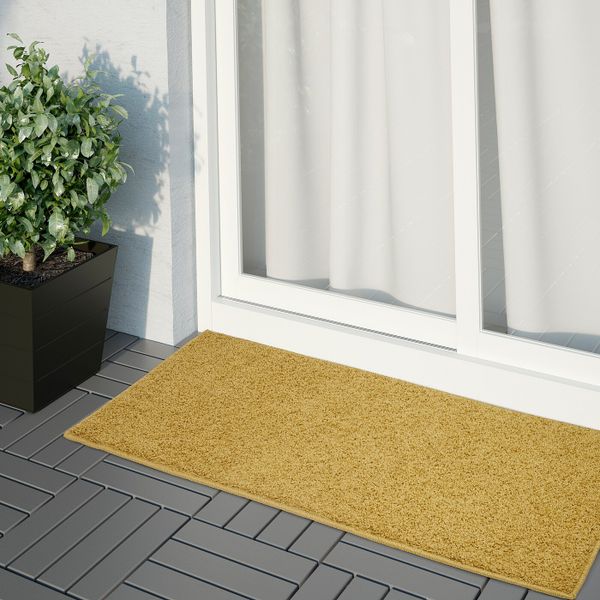 Ковер, длинный ворс, желто-коричневый, 57x120 см IKEA АЛЛЕРСЛЕВ 704.299.65 - фото 4