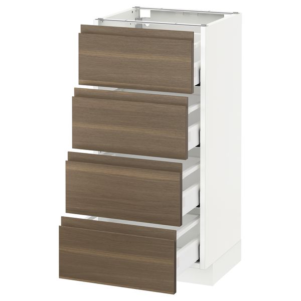 Напольный шкаф 4 фронтальных панели, 4 ящика, 40x37 cm IKEA METOD МЕТОД, MAXIMERA МАКСИМЕРА 791.162.53 - фото 2